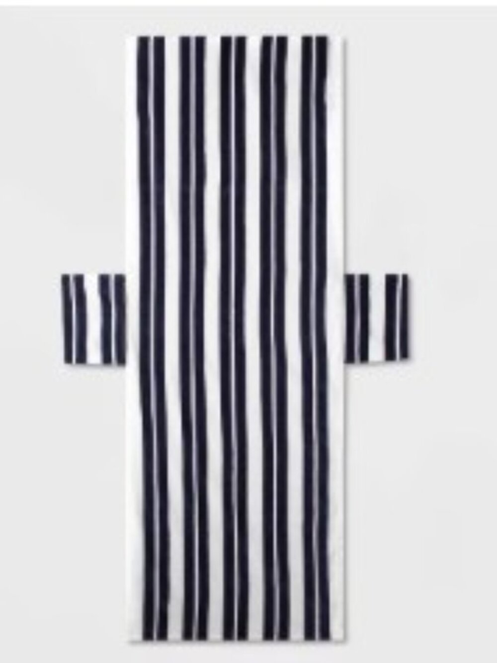 Navy Striped Beach/Pool Towel with Side Pockets NWT